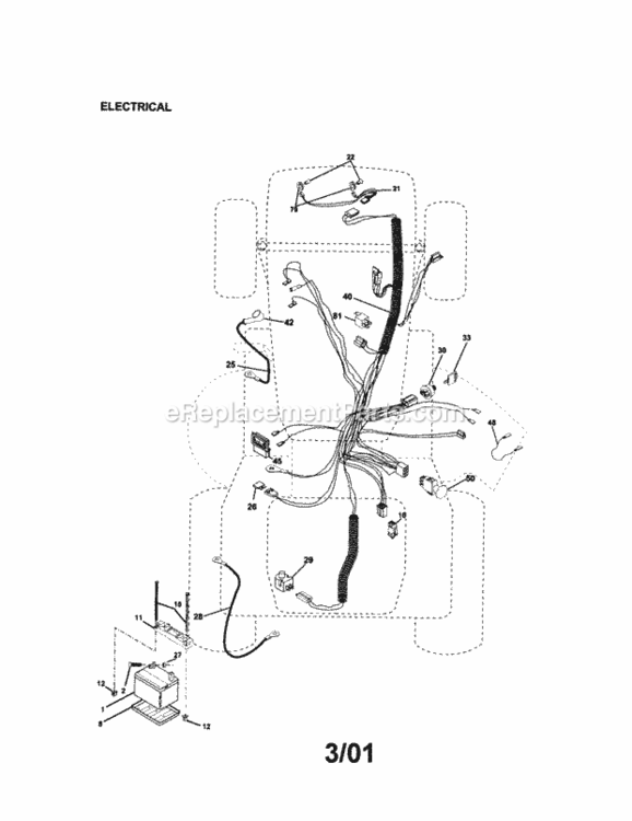 Page A Diagram and Parts List for 917275020  Craftsman Lawn Tractor