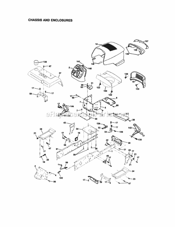 Page B Diagram and Parts List for 917275020  Craftsman Lawn Tractor