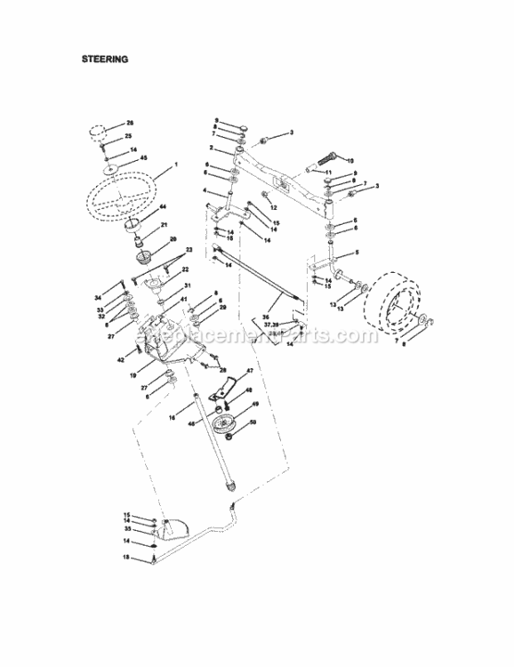 Page D Diagram and Parts List for 917275020  Craftsman Lawn Tractor