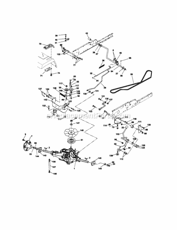 Page C Diagram and Parts List for 917275021  Craftsman Lawn Tractor