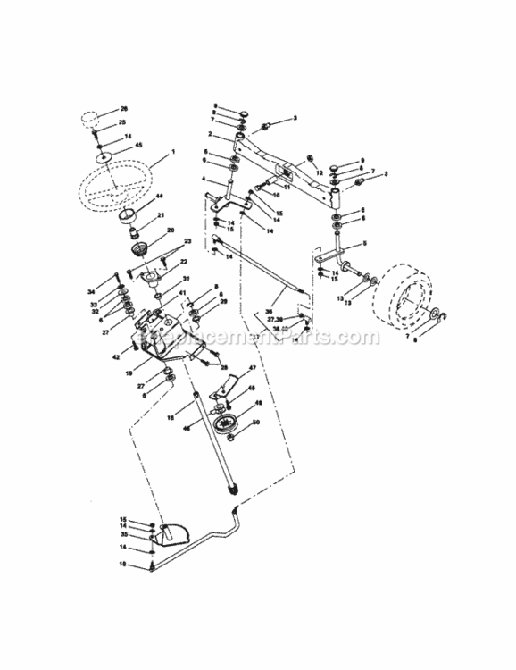 Page D Diagram and Parts List for 917275021  Craftsman Lawn Tractor