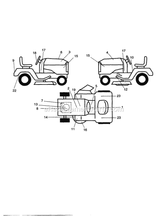 Page G Diagram and Parts List for 917275021  Craftsman Lawn Tractor