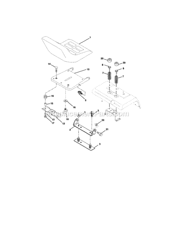 Page F Diagram and Parts List for 917275022  Craftsman Lawn Tractor