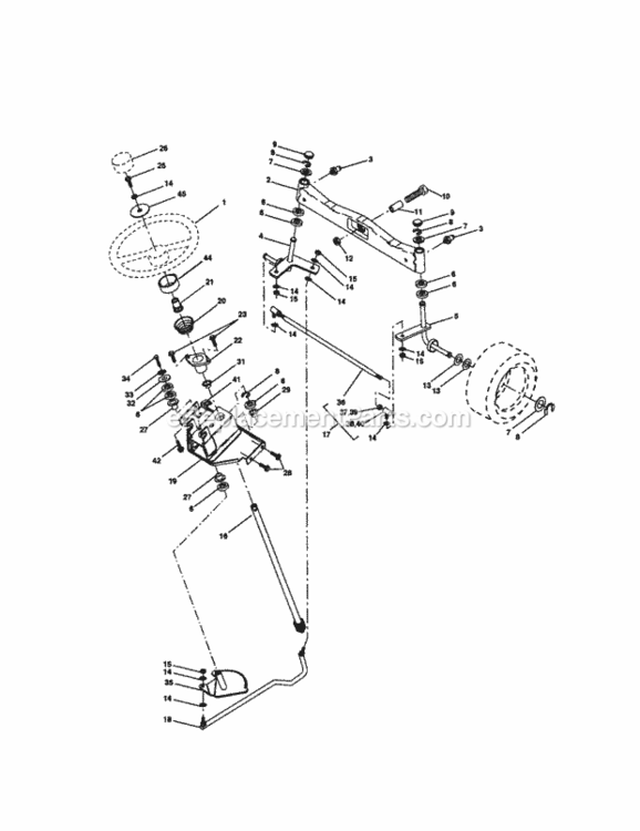 Page D Diagram and Parts List for 917275030  Craftsman Lawn Tractor
