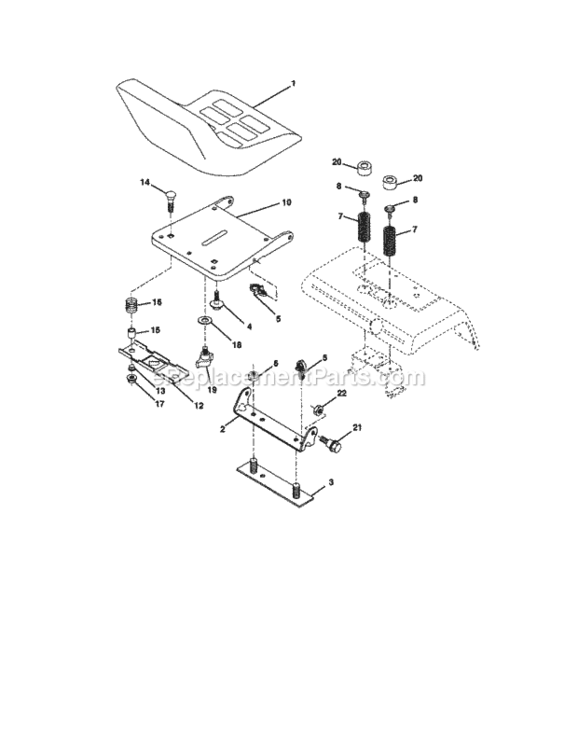 Page F Diagram and Parts List for 917275030  Craftsman Lawn Tractor
