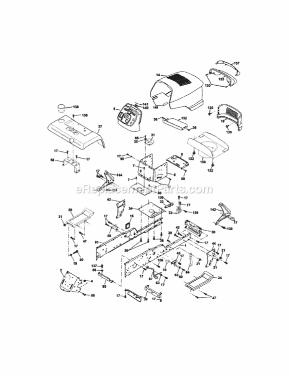 Page B Diagram and Parts List for 917275031  Craftsman Lawn Tractor