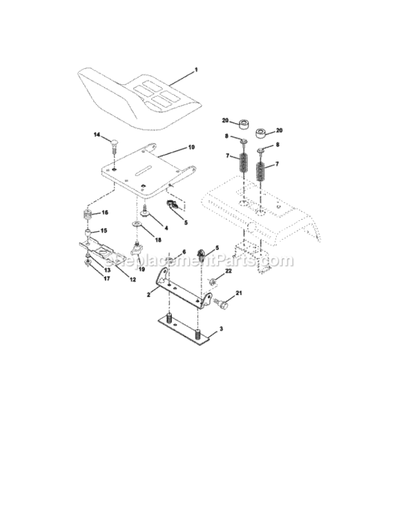 Page F Diagram and Parts List for 917275031  Craftsman Lawn Tractor