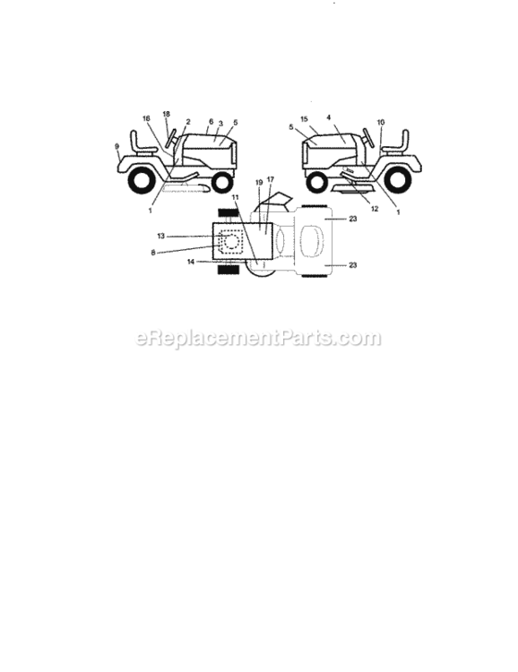 Page H Diagram and Parts List for 917275031  Craftsman Lawn Tractor