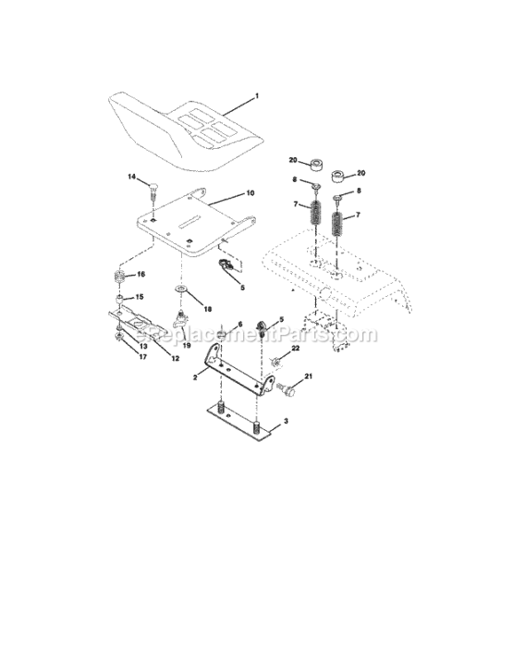 Page F Diagram and Parts List for 917275032  Craftsman Lawn Tractor