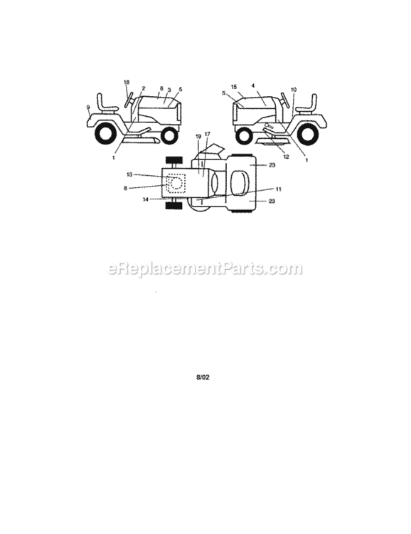 Page G Diagram and Parts List for 917275033  Craftsman Lawn Tractor