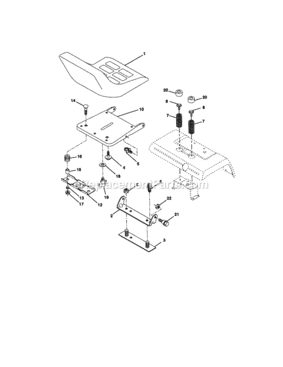 Page F Diagram and Parts List for 917275040  Craftsman Lawn Tractor