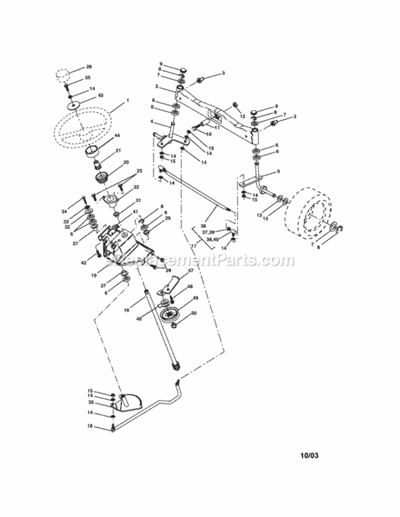 Page D Diagram and Parts List for 917275042  Craftsman Lawn Tractor
