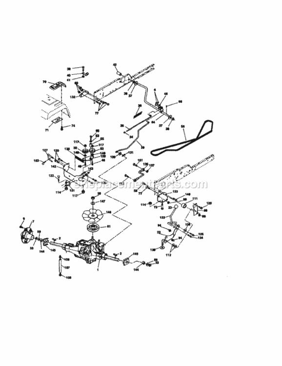Page C Diagram and Parts List for 917275043  Craftsman Lawn Tractor