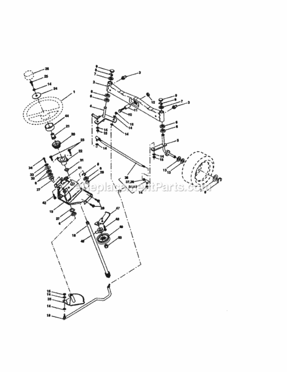 Page D Diagram and Parts List for 917275043  Craftsman Lawn Tractor