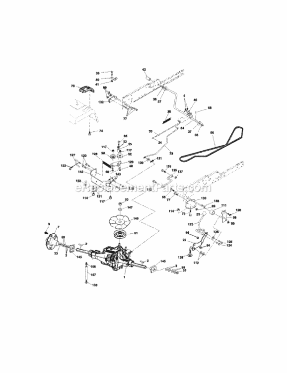 Page C Diagram and Parts List for 917275044  Craftsman Lawn Tractor