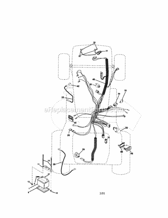 Page A Diagram and Parts List for 917275221  Craftsman Lawn Tractor