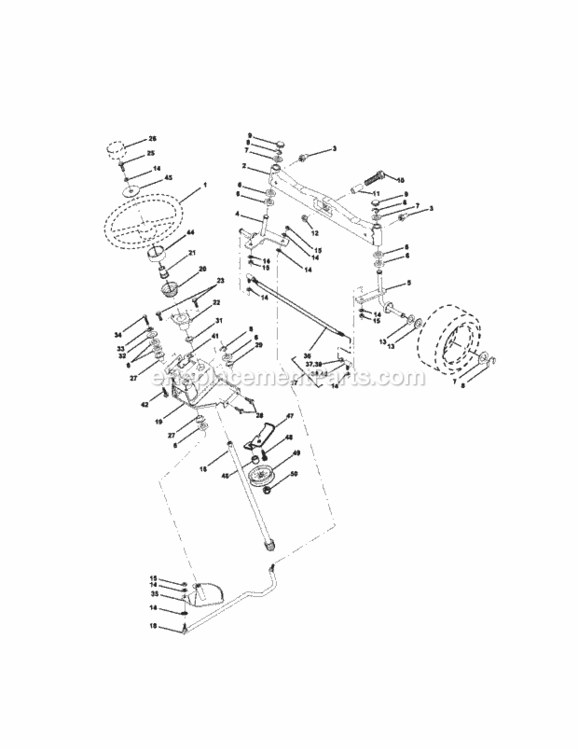 Page D Diagram and Parts List for 917275221  Craftsman Lawn Tractor