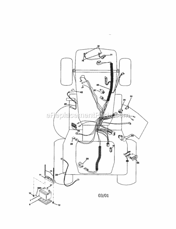 Page A Diagram and Parts List for 917275222  Craftsman Lawn Tractor