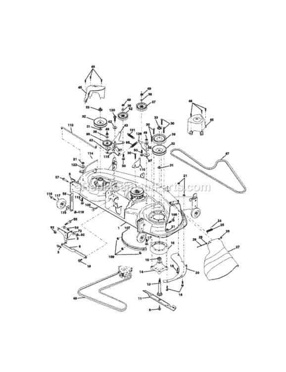 Page J Diagram and Parts List for 917275222  Craftsman Lawn Tractor