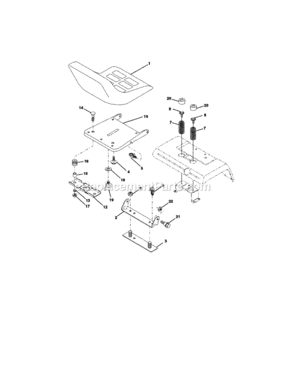 Page F Diagram and Parts List for 917275222  Craftsman Lawn Tractor
