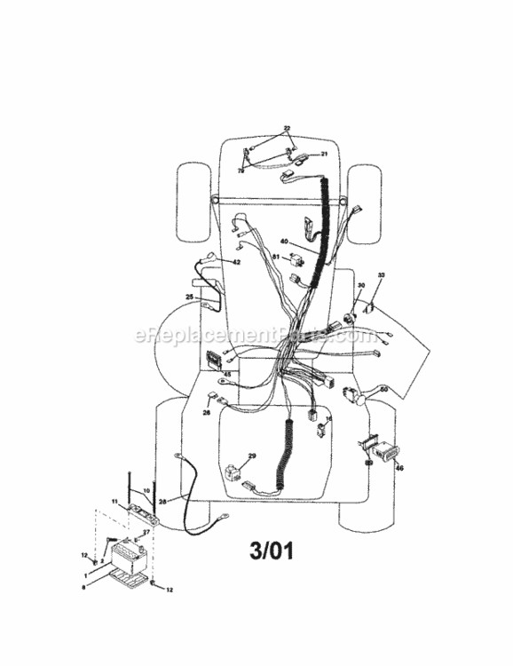 Page A Diagram and Parts List for 917275223  Craftsman Lawn Tractor