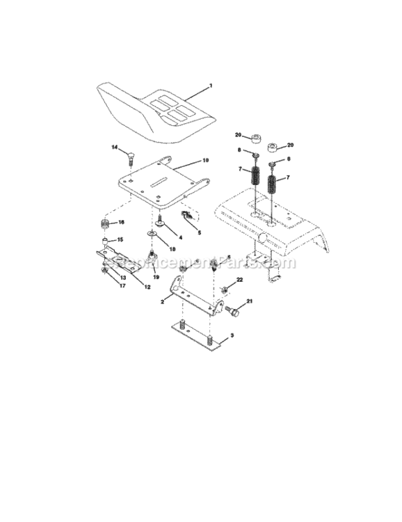 Page F Diagram and Parts List for 917275223  Craftsman Lawn Tractor