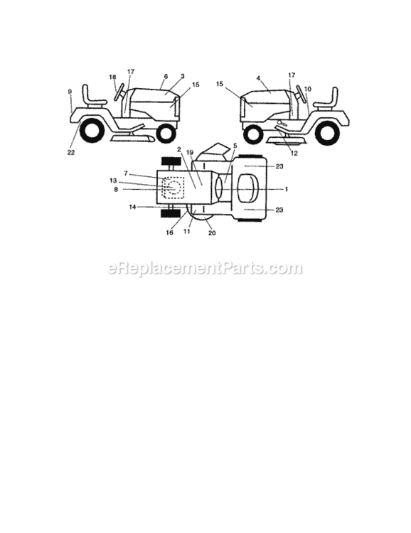 Page G Diagram and Parts List for 917275223  Craftsman Lawn Tractor