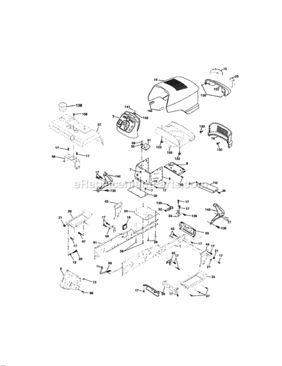 Page B Diagram and Parts List for 917275241  Craftsman Lawn Tractor