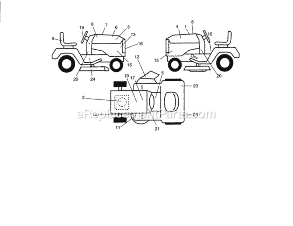 Page G Diagram and Parts List for 917275241  Craftsman Lawn Tractor