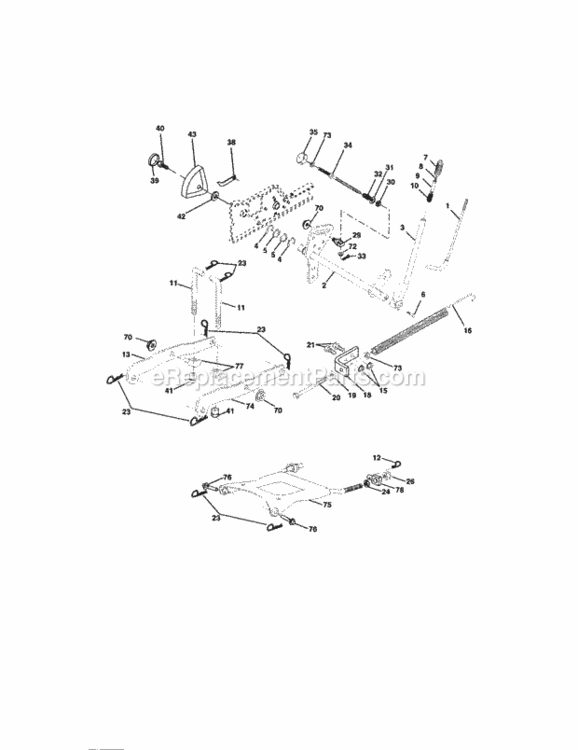 Page G Diagram and Parts List for 917275242  Craftsman Lawn Tractor