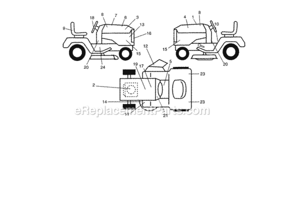 Page I Diagram and Parts List for 917275242  Craftsman Lawn Tractor