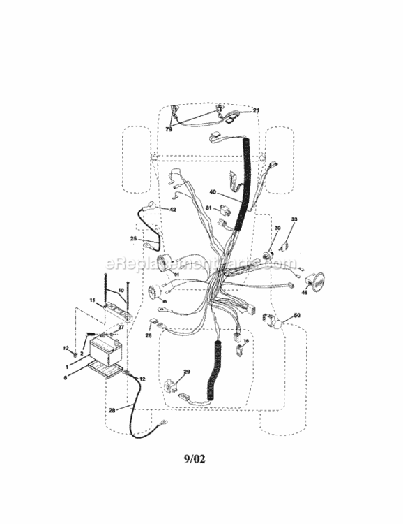 Page A Diagram and Parts List for 917275281  Craftsman Lawn Tractor
