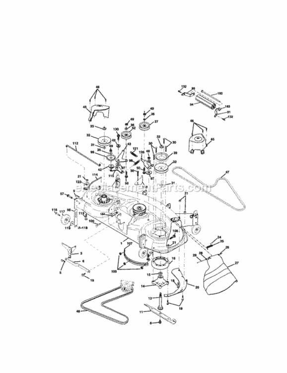 Page J Diagram and Parts List for 917275281  Craftsman Lawn Tractor
