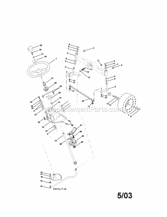 Page D Diagram and Parts List for 917275282  Craftsman Lawn Tractor