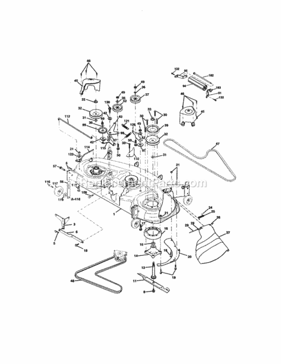 Page J Diagram and Parts List for 917275283  Craftsman Lawn Tractor