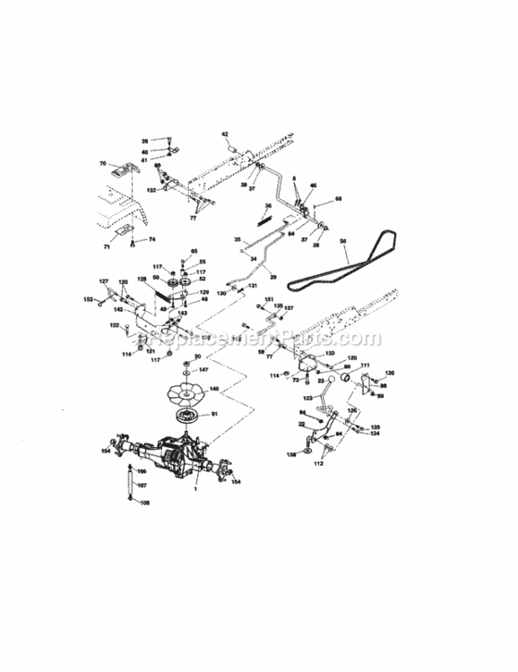 Page C Diagram and Parts List for 917275283  Craftsman Lawn Tractor