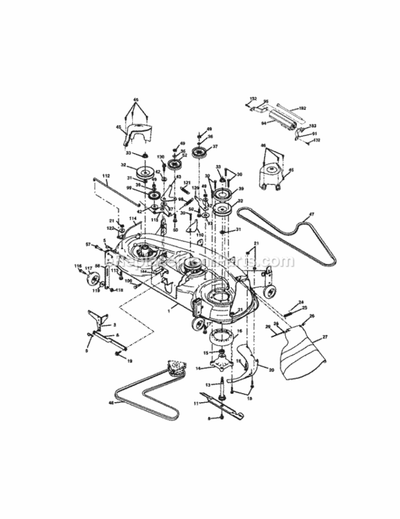 Page J Diagram and Parts List for 917275285  Craftsman Lawn Tractor