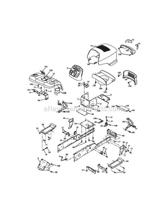 Page B Diagram and Parts List for 917275285  Craftsman Lawn Tractor