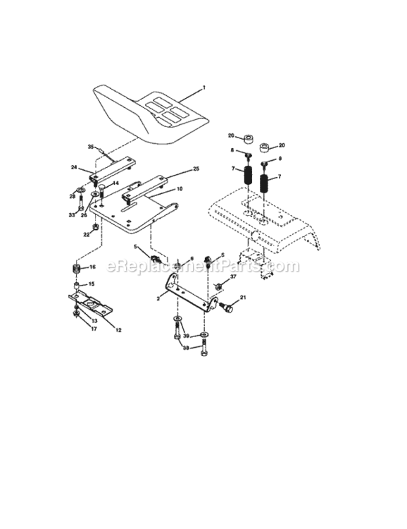 Page G Diagram and Parts List for 917275285  Craftsman Lawn Tractor