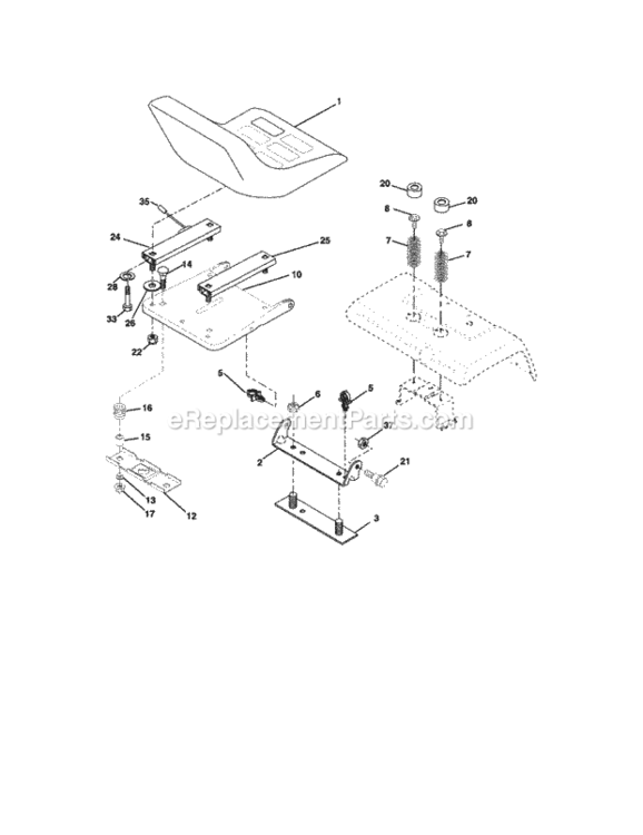 Page G Diagram and Parts List for 917275286  Craftsman Lawn Tractor