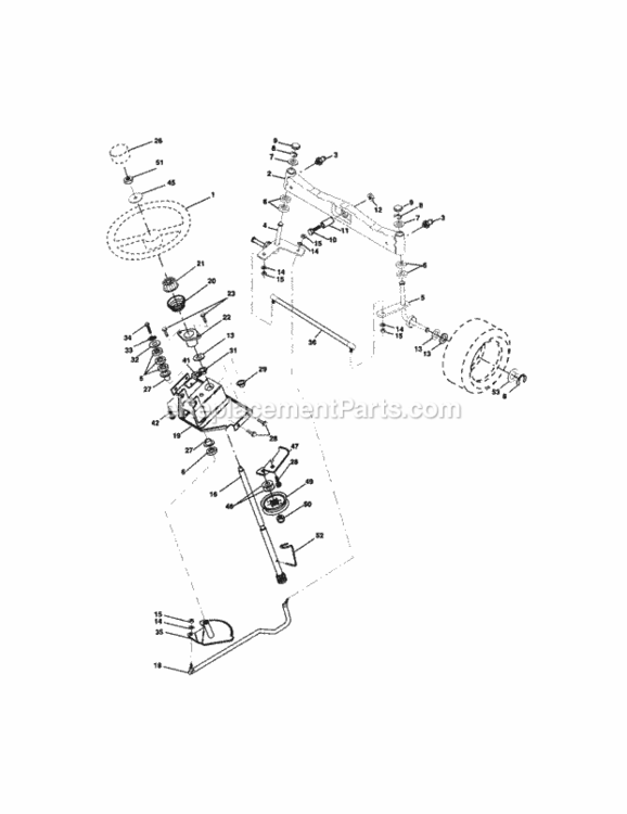 Page D Diagram and Parts List for 917275287  Craftsman Lawn Tractor