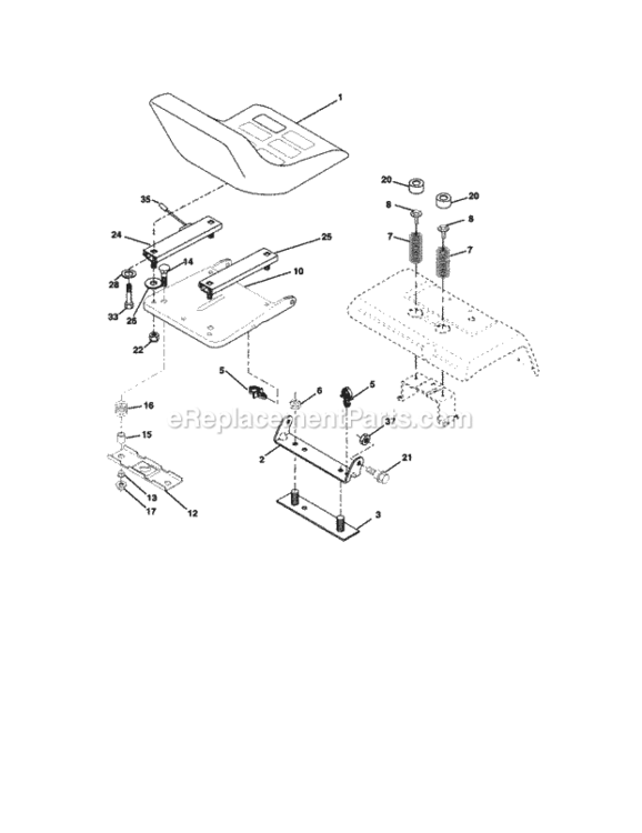 Page G Diagram and Parts List for 917275287  Craftsman Lawn Tractor