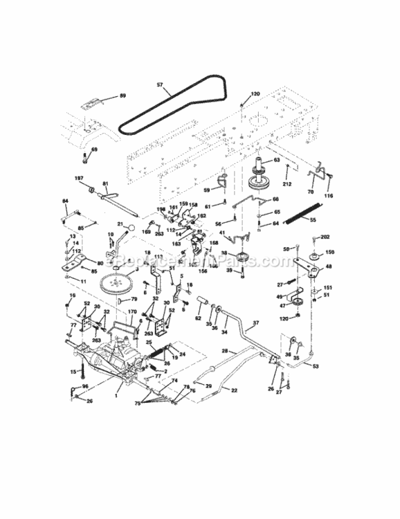 Ground_Drive Diagram and Parts List for 917275351  Craftsman Lawn Tractor