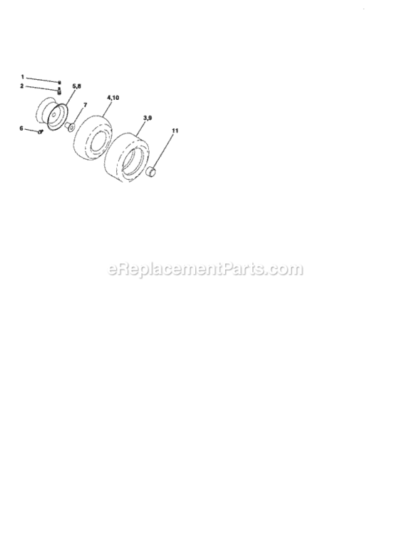 Wheels_And_Tires Diagram and Parts List for 917275351  Craftsman Lawn Tractor