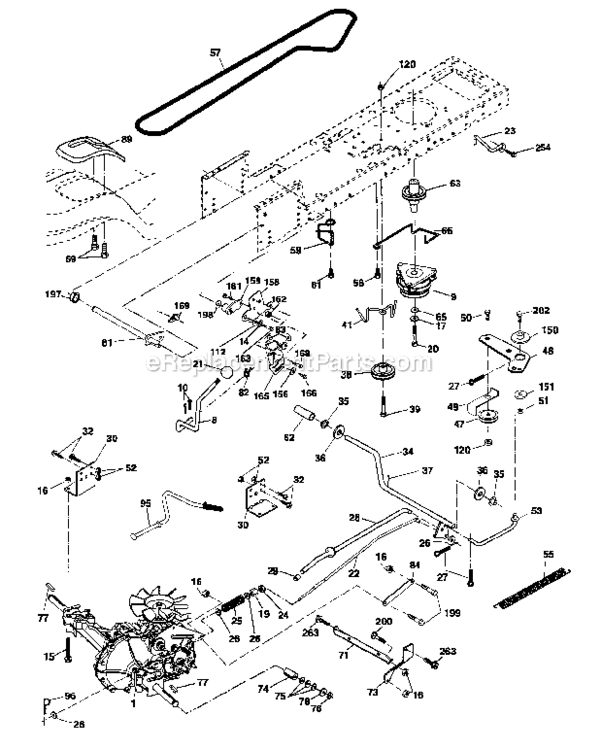 Ground_Drive Diagram and Parts List for 917275661  Craftsman Lawn Mower