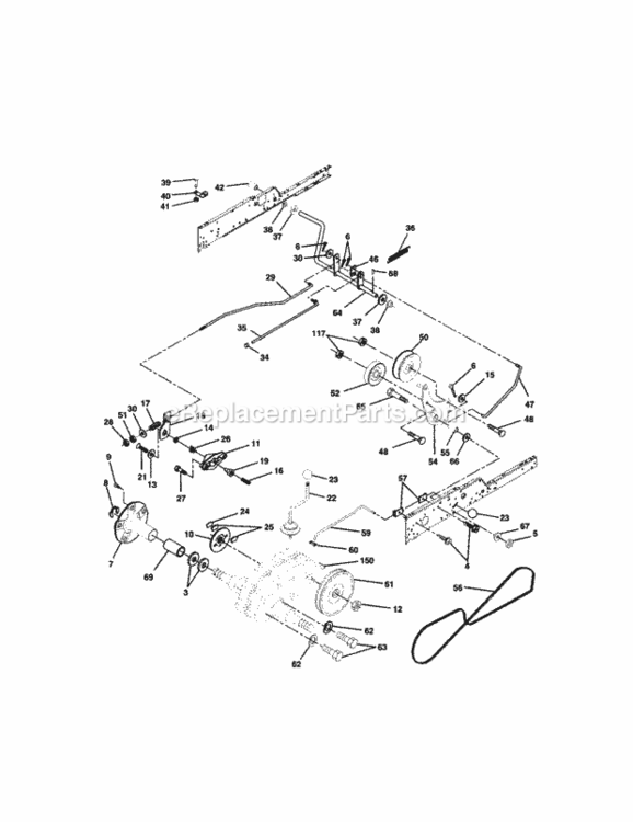 Page C Diagram and Parts List for 917275970  Craftsman Lawn Tractor