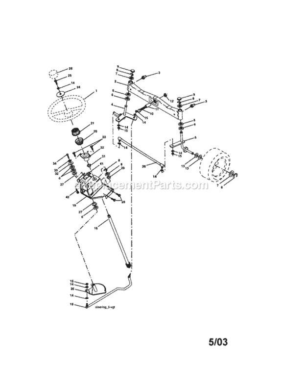 Page D Diagram and Parts List for 917275971  Craftsman Lawn Tractor