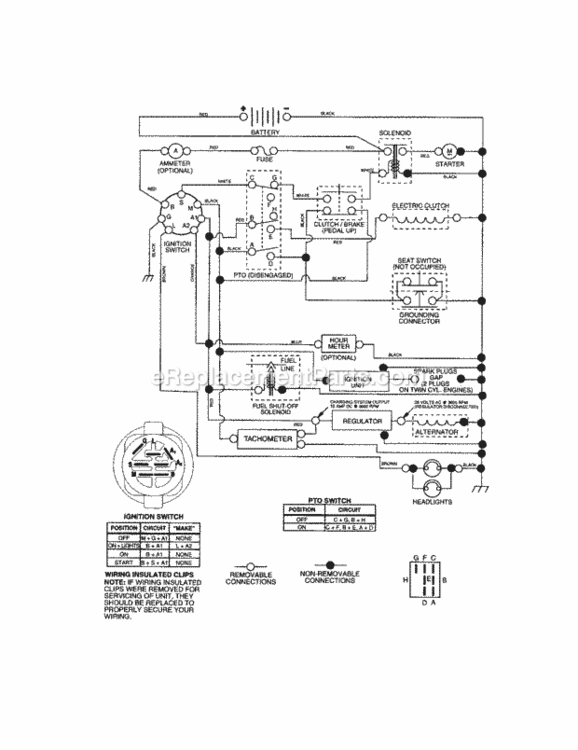 Page K Diagram and Parts List for 917275972  Craftsman Lawn Tractor
