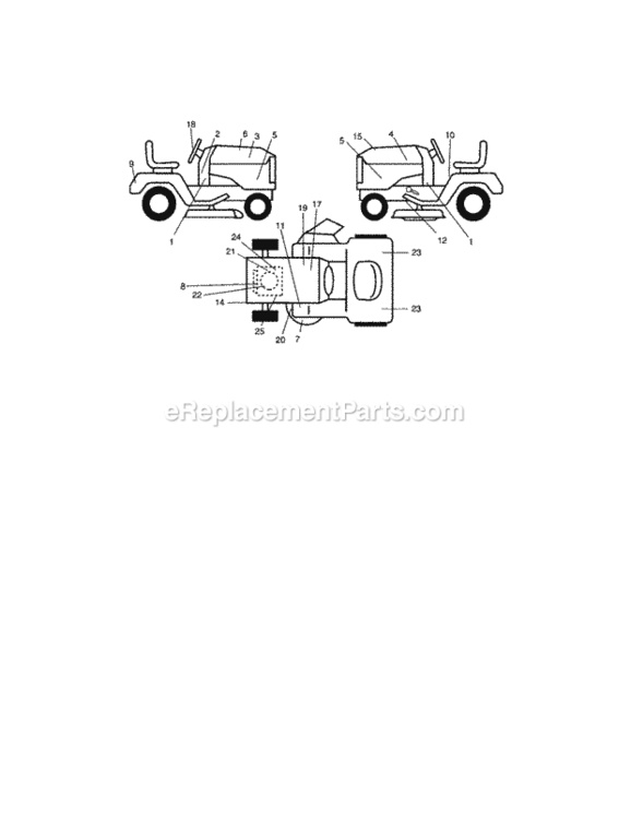 Page G Diagram and Parts List for 917276010  Craftsman Lawn Tractor
