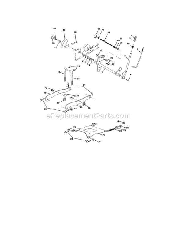 Page I Diagram and Parts List for 917276010  Craftsman Lawn Tractor